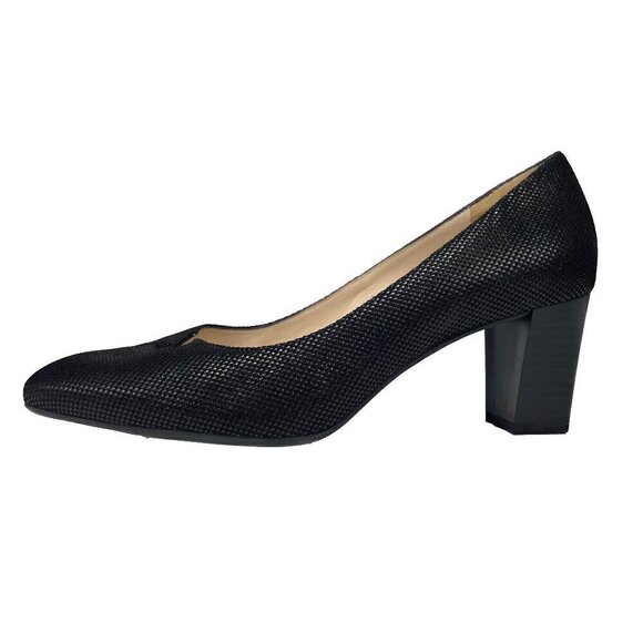 PETER KAISER like new*Wide fit*Embossed Leather Office Bloc Heel Classic Pump 36 - Picture 3 of 8